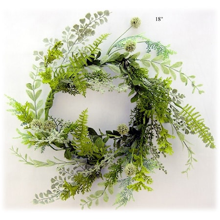 Mixed Greens Wreath - 18"