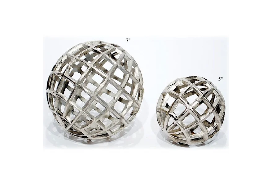 Accents Set of 2 Balls - 5" & 7" by Will's Company at H & F Home Furnishings