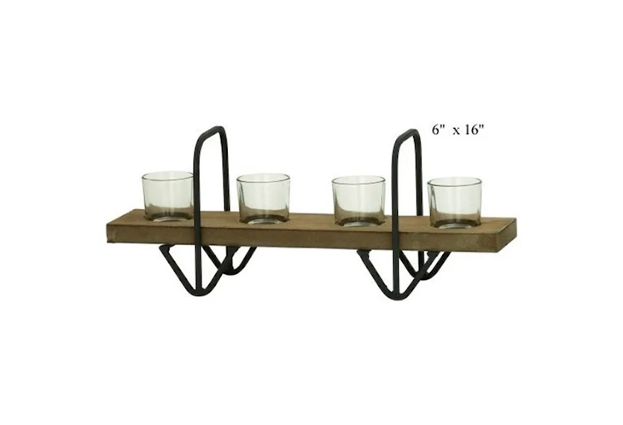 Accents Wood Candle Holder - 16" by Will's Company at H & F Home Furnishings