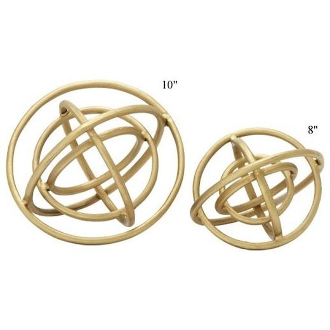Will's Company Accents Set of 2 Ring Orbs - 8" & 10"
