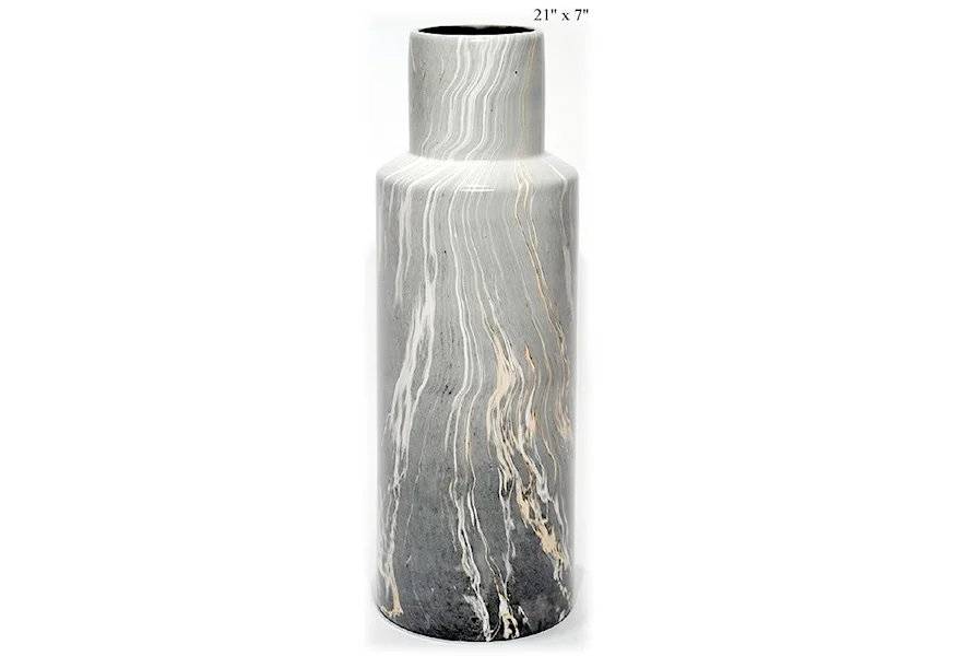 Accents 'Marble' Vase - 21" by Will's Company at H & F Home Furnishings