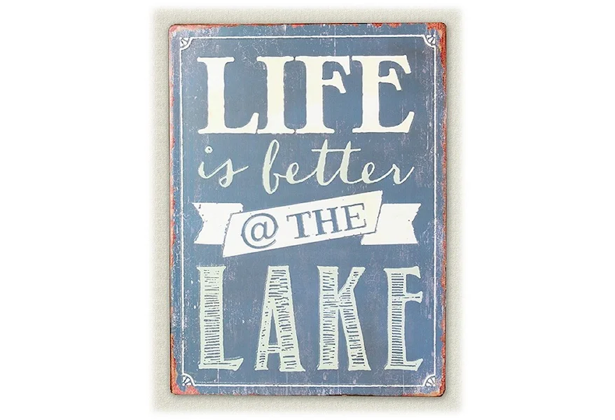 Accents 'Life is better at the lake' Wall Sign by Will's Company at H & F Home Furnishings