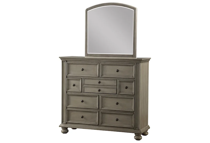 Barnwell Dresser and Mirror Combination by Winners Only at Belpre Furniture