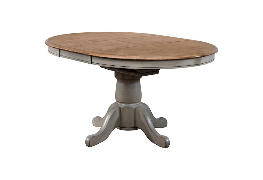 Barnwell 42" Pedestal Table with Leaf by Winners Only at Fashion Furniture