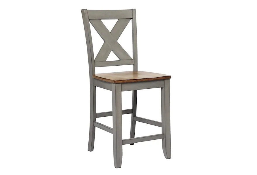 Barnwell X Back Bar Stool by Winners Only at Fashion Furniture
