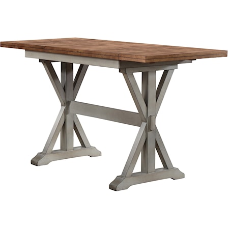 Counter Height Trestle Dining Table