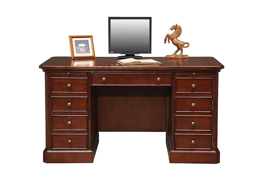 Canyon Ridge 57" Double Pedestal Desk by Winners Only at Reeds Furniture