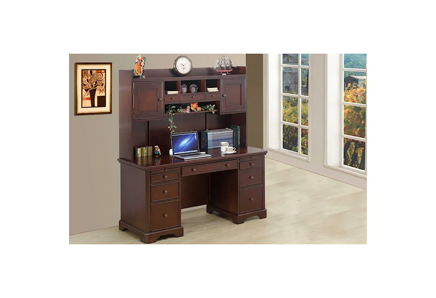 Canyon Ridge Desk and Hutch by Winners Only at Mueller Furniture
