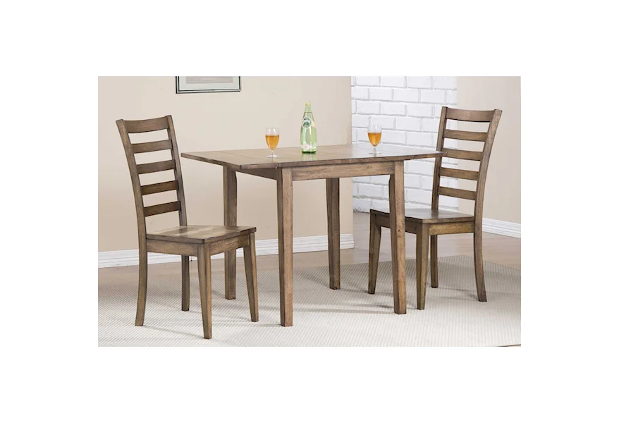 Carmel Dining Set with Ladderback Chairs by Winners Only at Pilgrim Furniture City