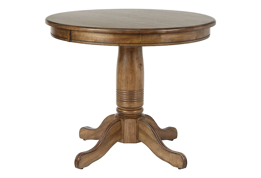 Carmel 36" Round Pedestal Table by Winners Only at Mueller Furniture