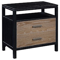 Contemporary Nightstand with Shelf