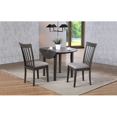 Drop-Leaf Table & 2 Chairs