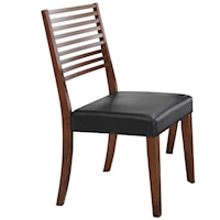 Ladder Back Side Chair with Upholstered Seat