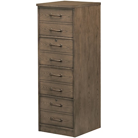 Transitional 4-Drawer File Cabinet with Locking Drawers