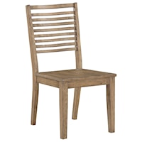 Contemporary Slat Back Side Chair 