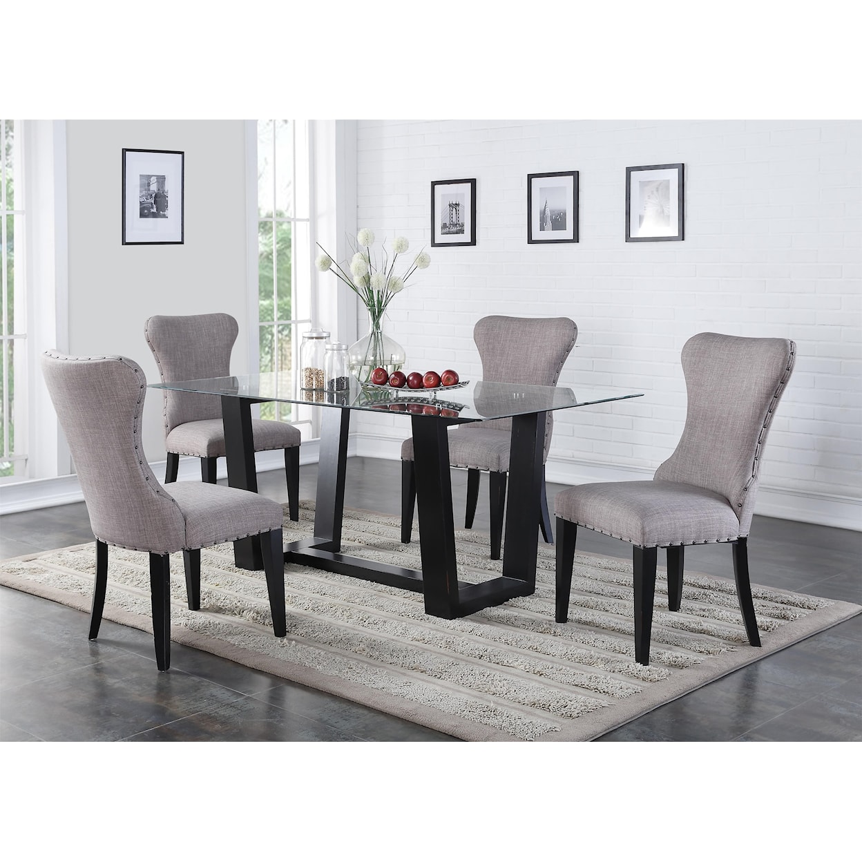 Winners Only Encore Glass Table & 4 Chairs