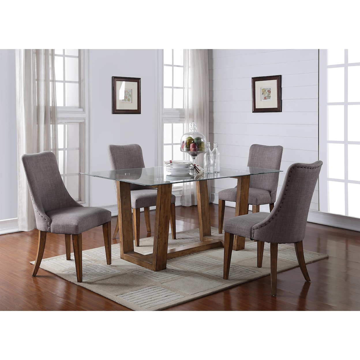 Winners Only Encore Glass Table & 4 Chairs