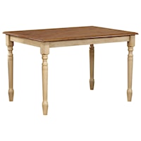 47" Two Tone Leg Table