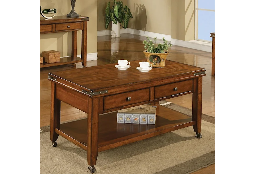 Mango 50" Coffee Table with Casters by Winners Only at Mueller Furniture