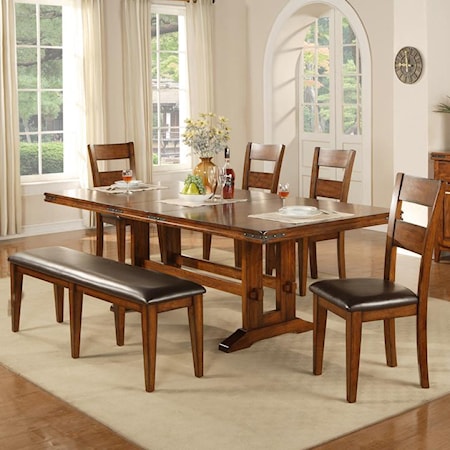 6 Piece Dining Table and Chair Set