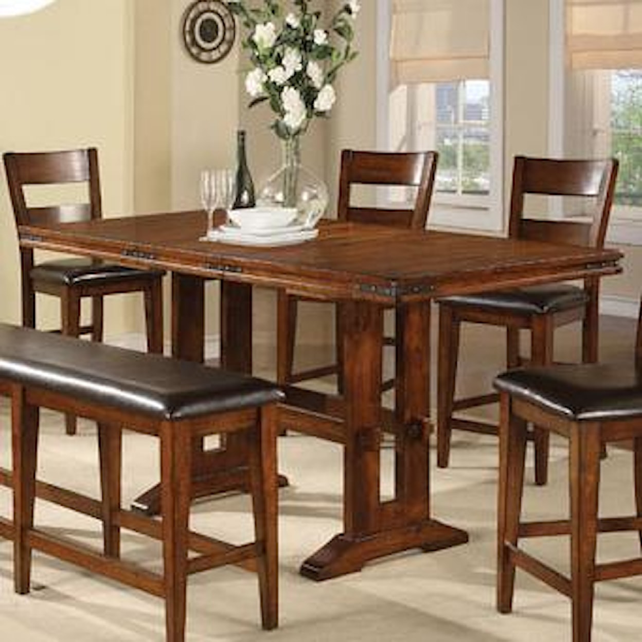 Winners Only Mango 5 Piece Pub Table and Barstool Set