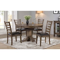 5 Piece Pedestal Dining Set