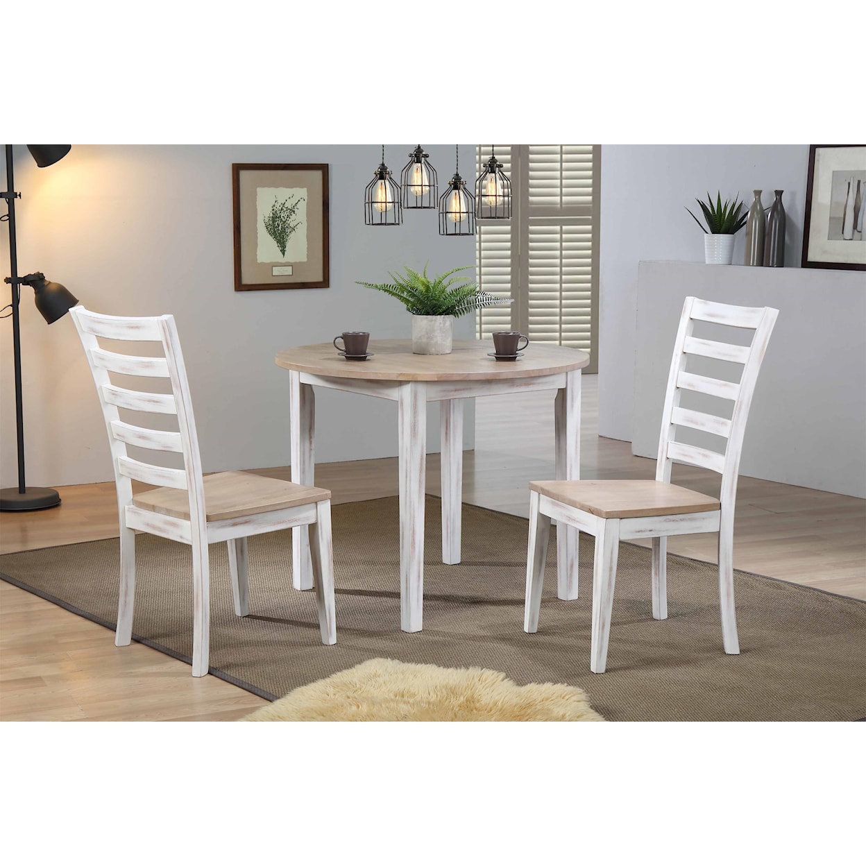 Winners Only Prescott 36" Round Table & 2 Chairs