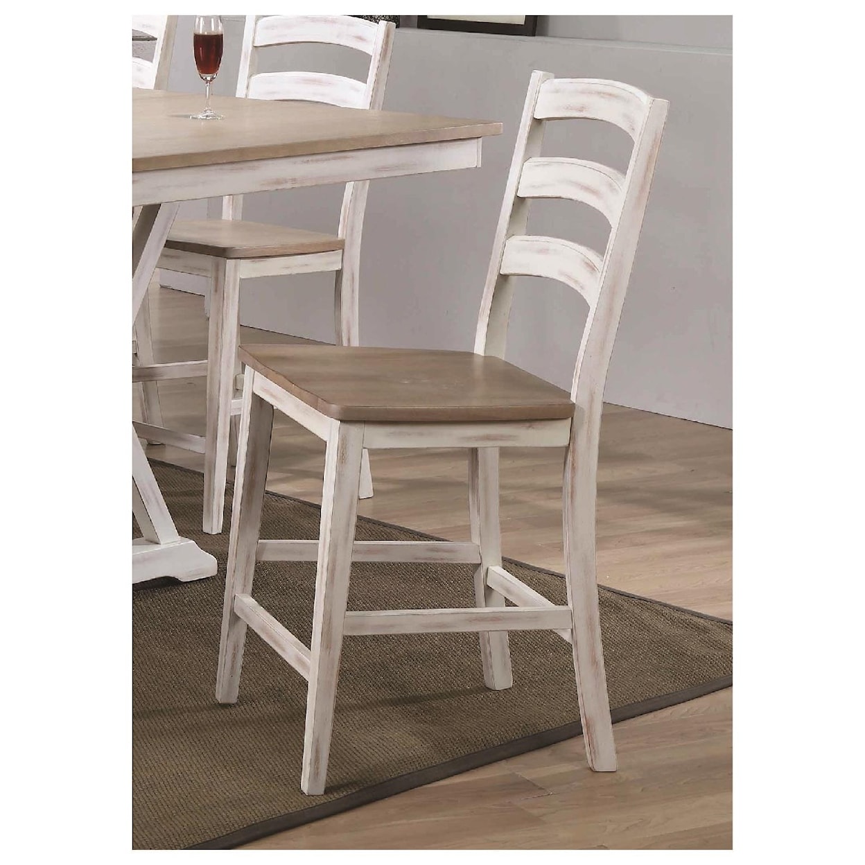 Winners Only Prescott 24" H Arched Ladder Back Barstool