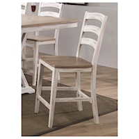 24" H Arched Ladder Back Barstool