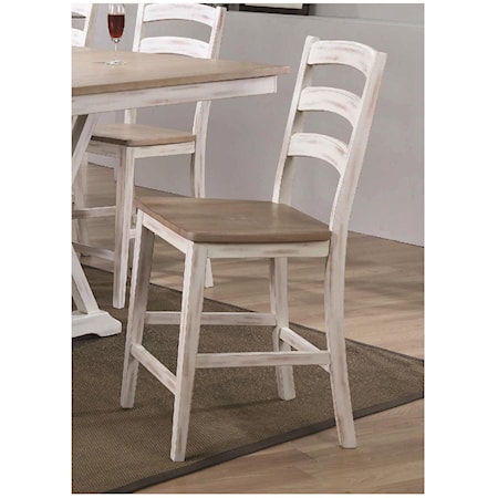 24" H Arched Ladder Back Barstool