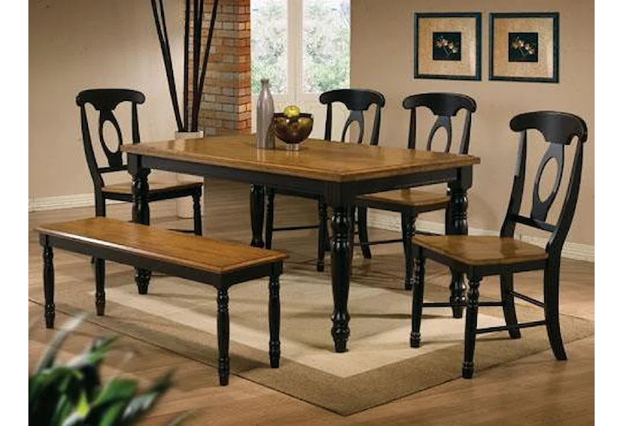 Quails Run 6 Piece Dining Table, Chair and Bench Set by Winners Only at Mueller Furniture