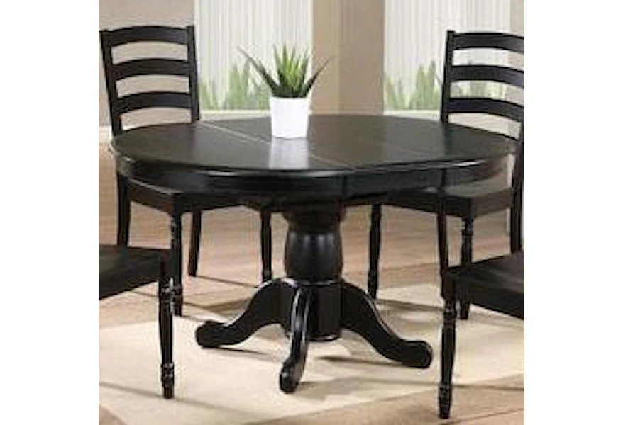 Quails Run 57" Round Pedestal Table by Winners Only at Conlin's Furniture