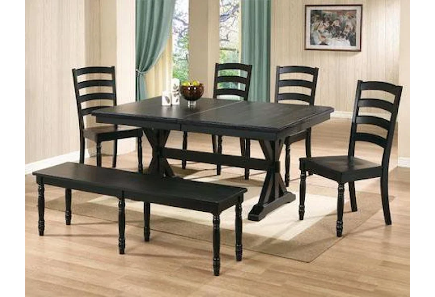Quails Run 6 Piece Dining Table, Chair and Bench Set by Winners Only at Conlin's Furniture