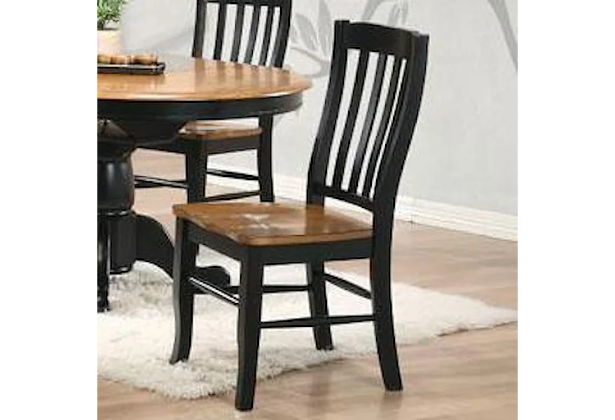 Quails Run Slat Back Side Chair by Winners Only at Mueller Furniture