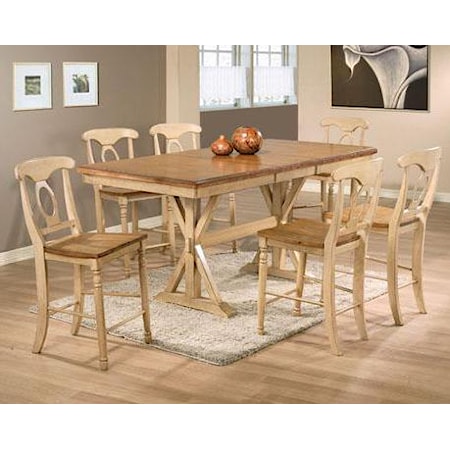 7 Piece Tall Table with Barstools