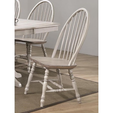 Farmhouse Windsor Side Chair with Spindle Back