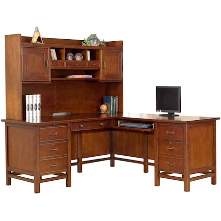 L-Shaped Desk and Hutch