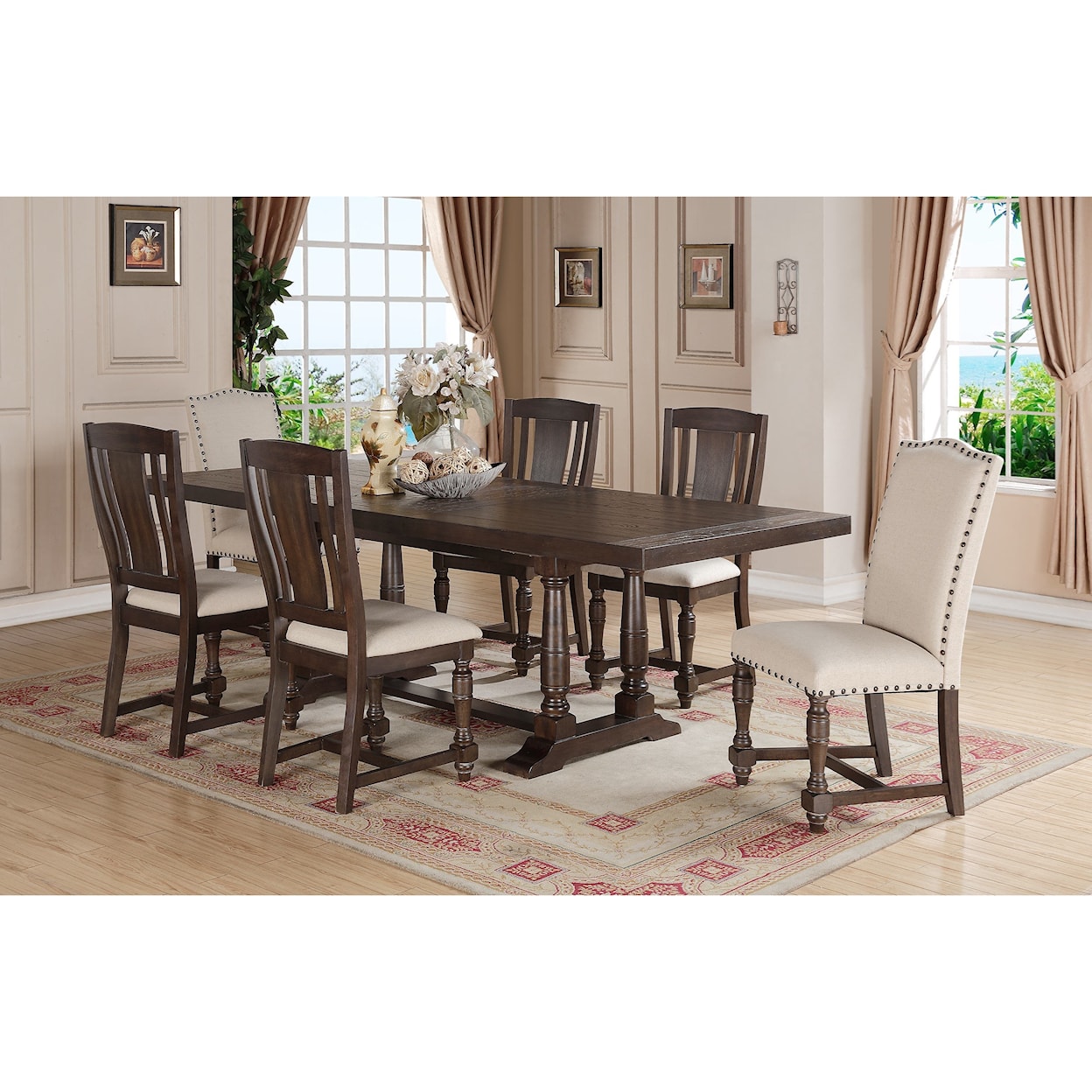Winners Only Xcalibur 96" TRESTLE TABLE W/20" LEAF