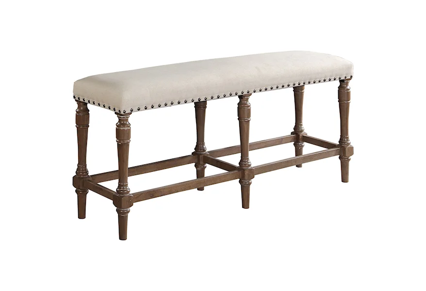 Xcalibur Upholstered Tall Bench by Winners Only at Mueller Furniture