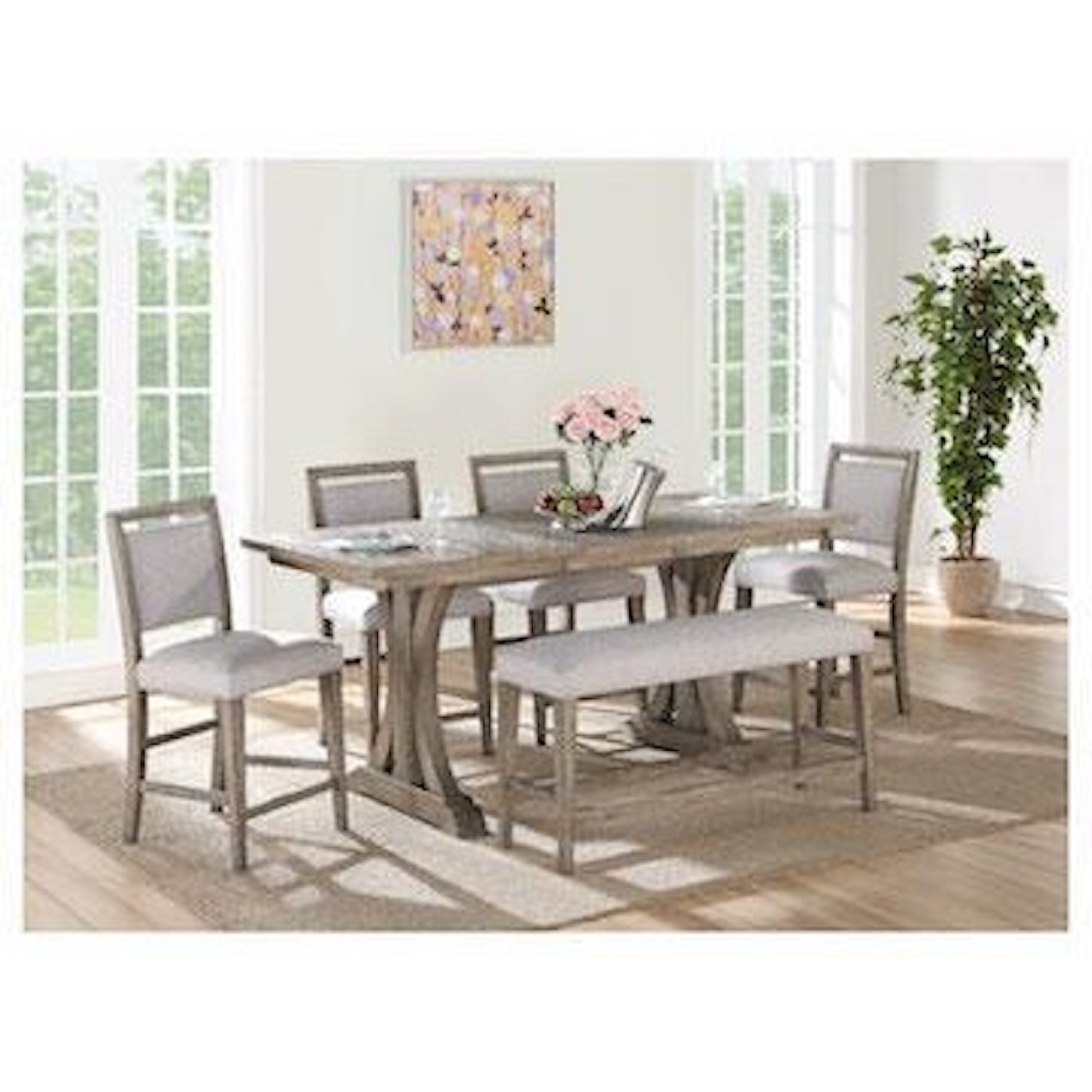 Winners Only Xena 78" Tall Table with 18" Leaf