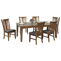 5 Piece Leg Dining Table and Side Chair Set