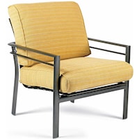 Stationary Lounge Chair with Seat and Back Cushion
