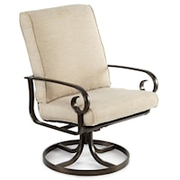 Swivel Tilt Cushion Outdoor Dining Chair