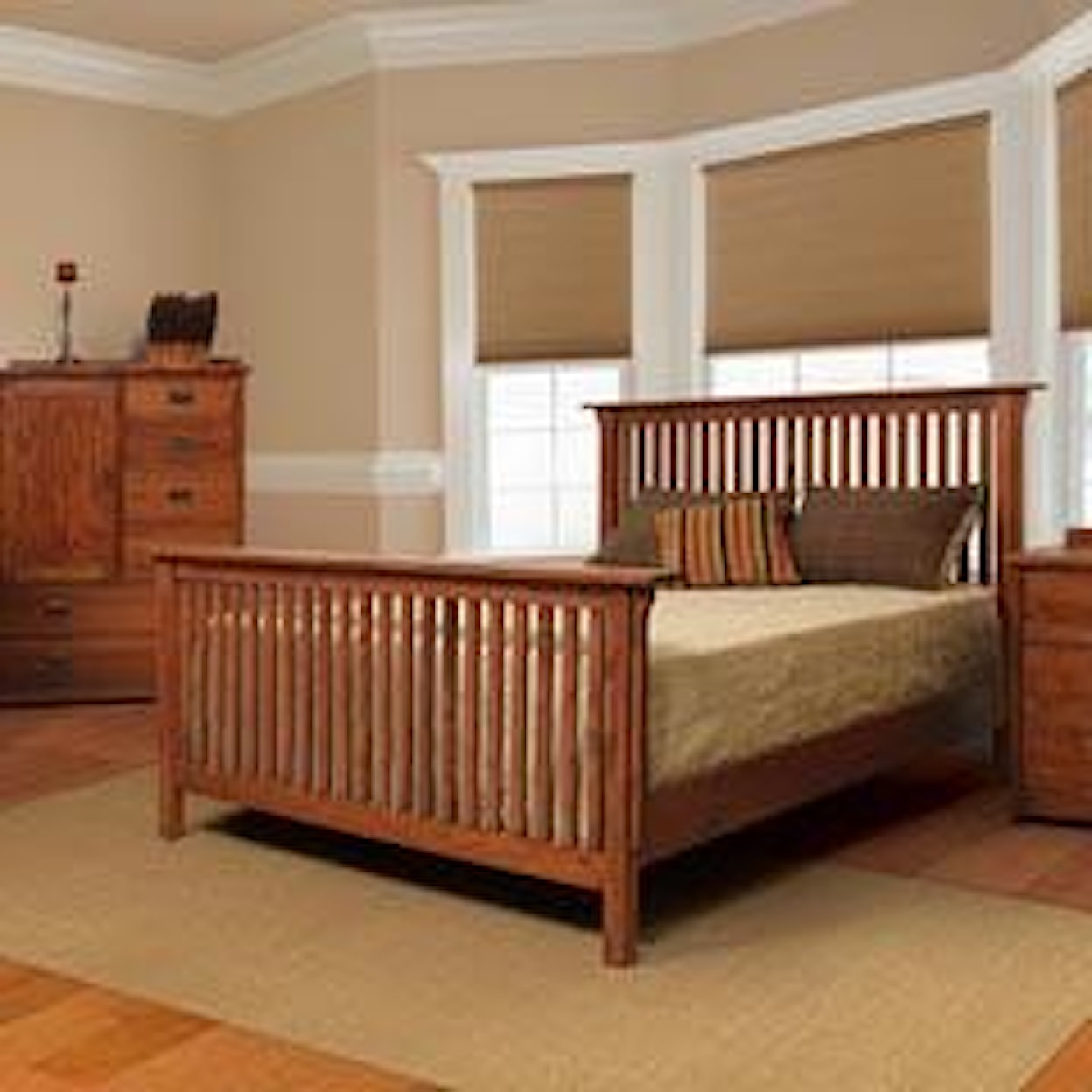 Witmer Furniture American Mission Queen Slat Bed