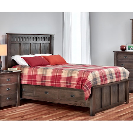 King Panel Storage Bed