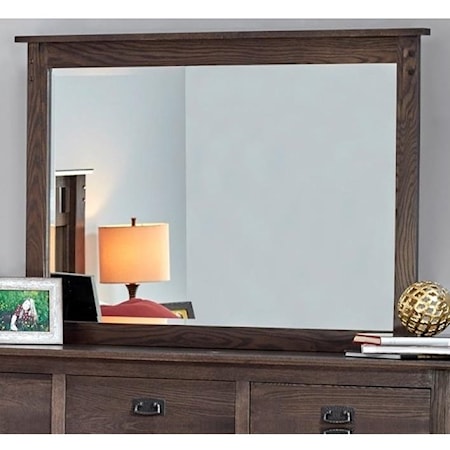 Dresser Mirror with Solid Wood Frame