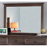 Beveled Mirror with Solid Wood Frame