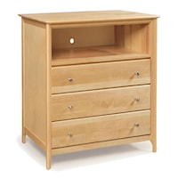 Media Chest with Open Shelf and 3 Drawers