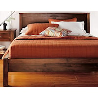 King Size 2 Panel Platform Bed with 12-Wood Slats