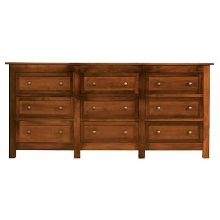 9-Drawer Triple Dresser
